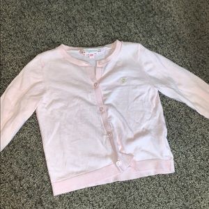 Bonpoint Pink Cotton Cardigan